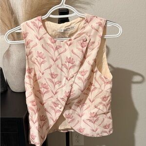 Floral Pink Sleeveless Top